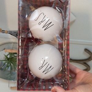 Rae Dunn Christmas Ornaments Mr Mrs